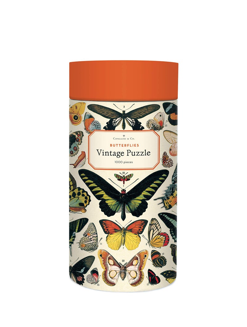 CAVANILLI & CO. Cavallini Papers & Co. Butterflies 1,000 Piece Puzzle, Multi - Image 1